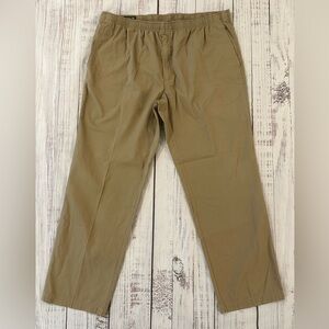 Orvis Men's Size 42 Beige Drawstring Pants 4 Pockets 100% Cotton Khaki Trousers
